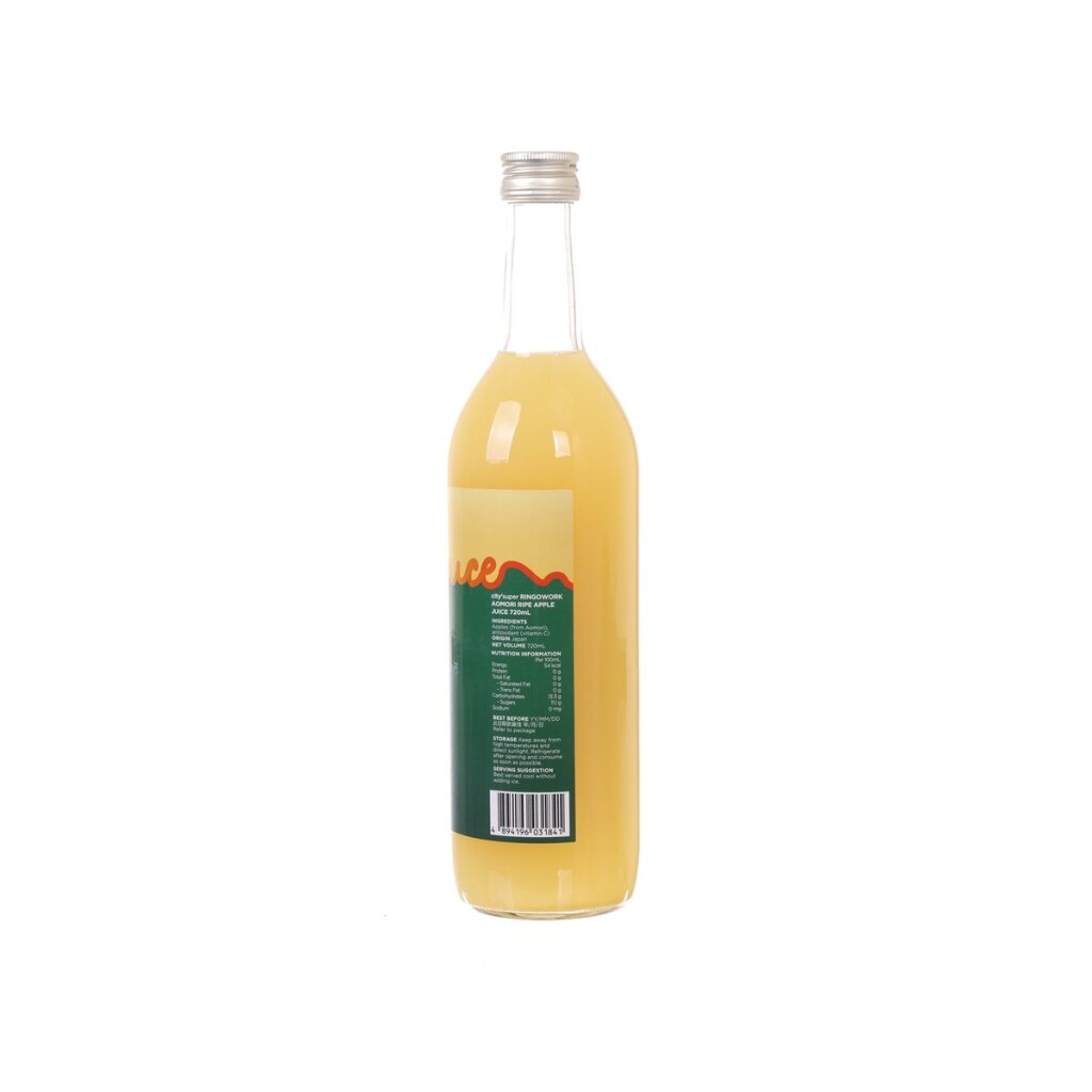 CITY'SUPER X RINGOWORK City'super 30週年紀念版 青森完熟蘋果汁 [玻璃樽裝]  (720mL)