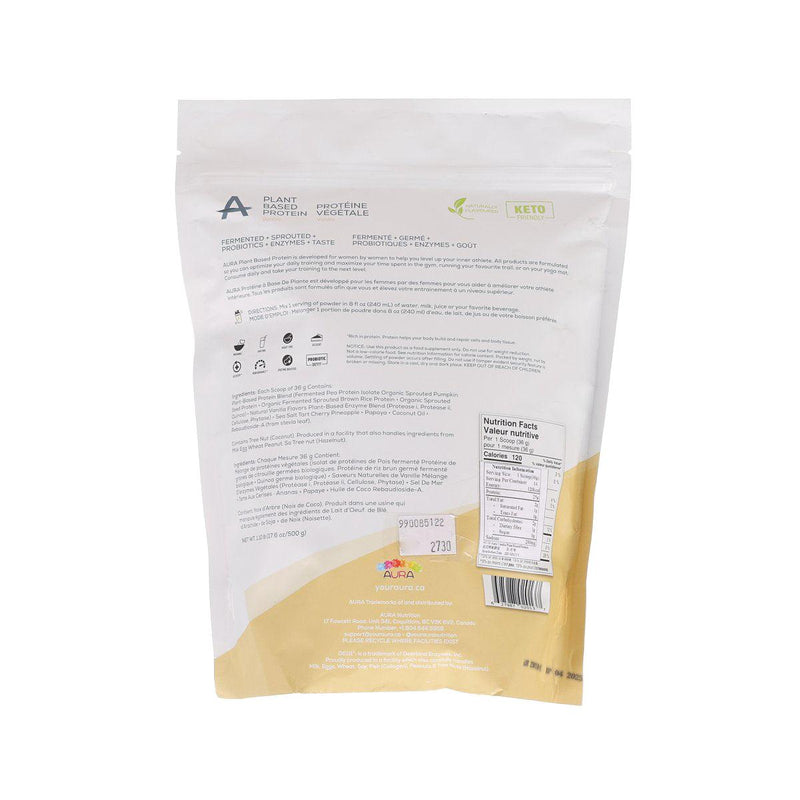 AURANUTRITION AURA™ Plant Based Protein Powder - Vanilla Flavor  (500g)