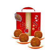 DASHIJIE 4 Treasures Assortment - White Lotus,  Yellow Lotus,  Triple Yolks & Assorted Nuts Mooncakes  (6pcs)