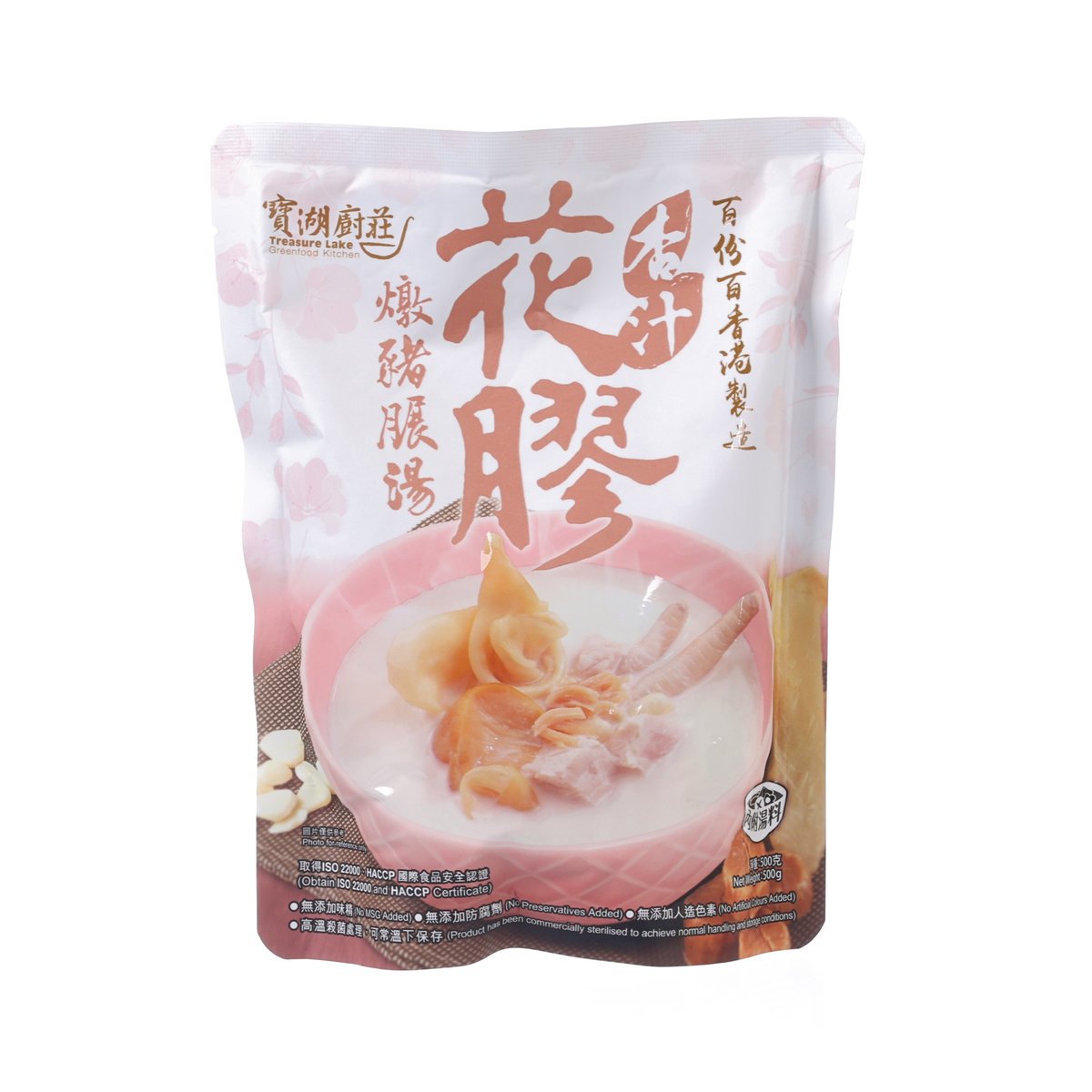 寶湖廚莊 杏汁花膠燉豬𦟌湯  (500g)