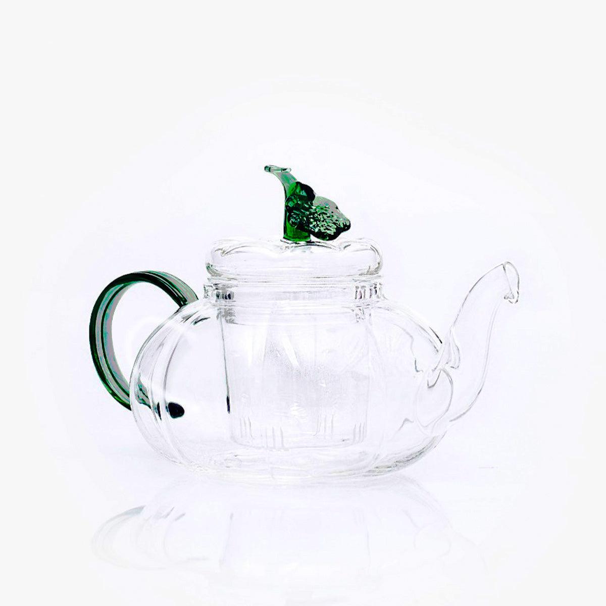 FLORTE Le Jardin - Emerald Glass Tea Pot - Green (700mL)