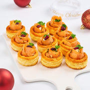 A08 Crispy Smoked Norwegian Salmon Cream Vol-Au-Vent (10pcs)  (1 set)