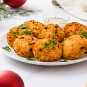 A10 Lemongrass Norwegian Salmon Cakes with Lime Parsley Coriander Dressing  (1 set)