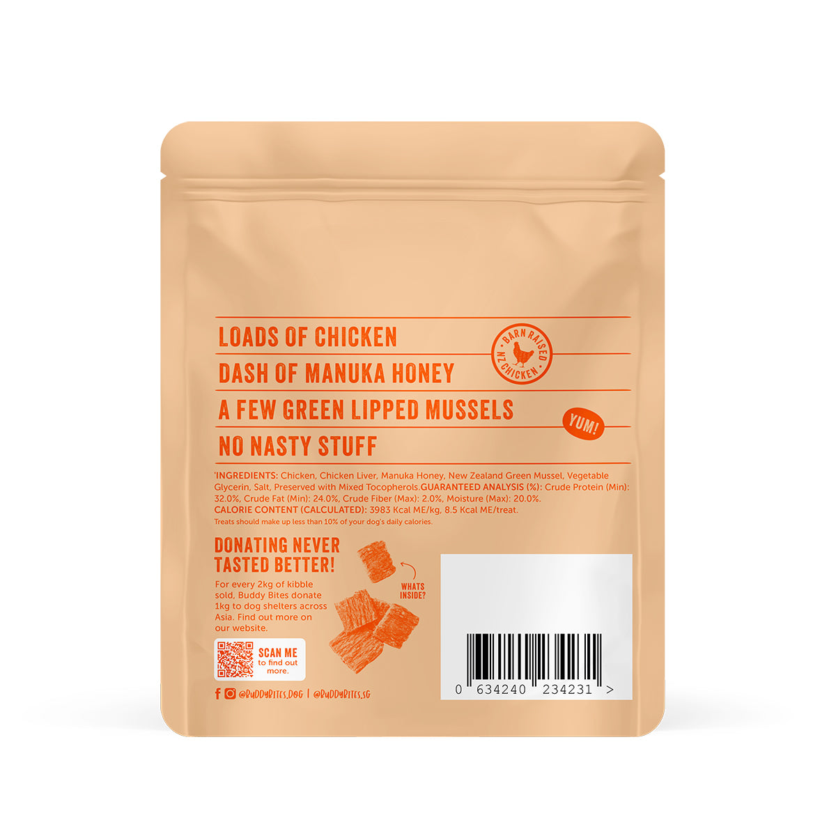 BUDDY BITES Chicken & Honey Treats  (100g)