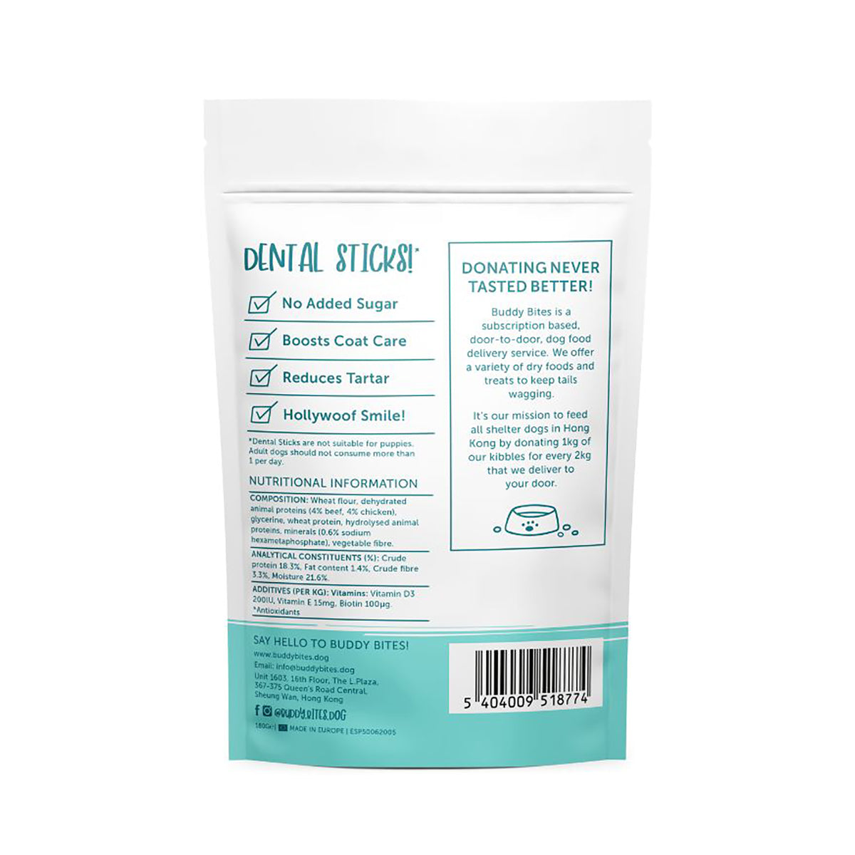 BUDDY BITES Dental Stick  (180g)
