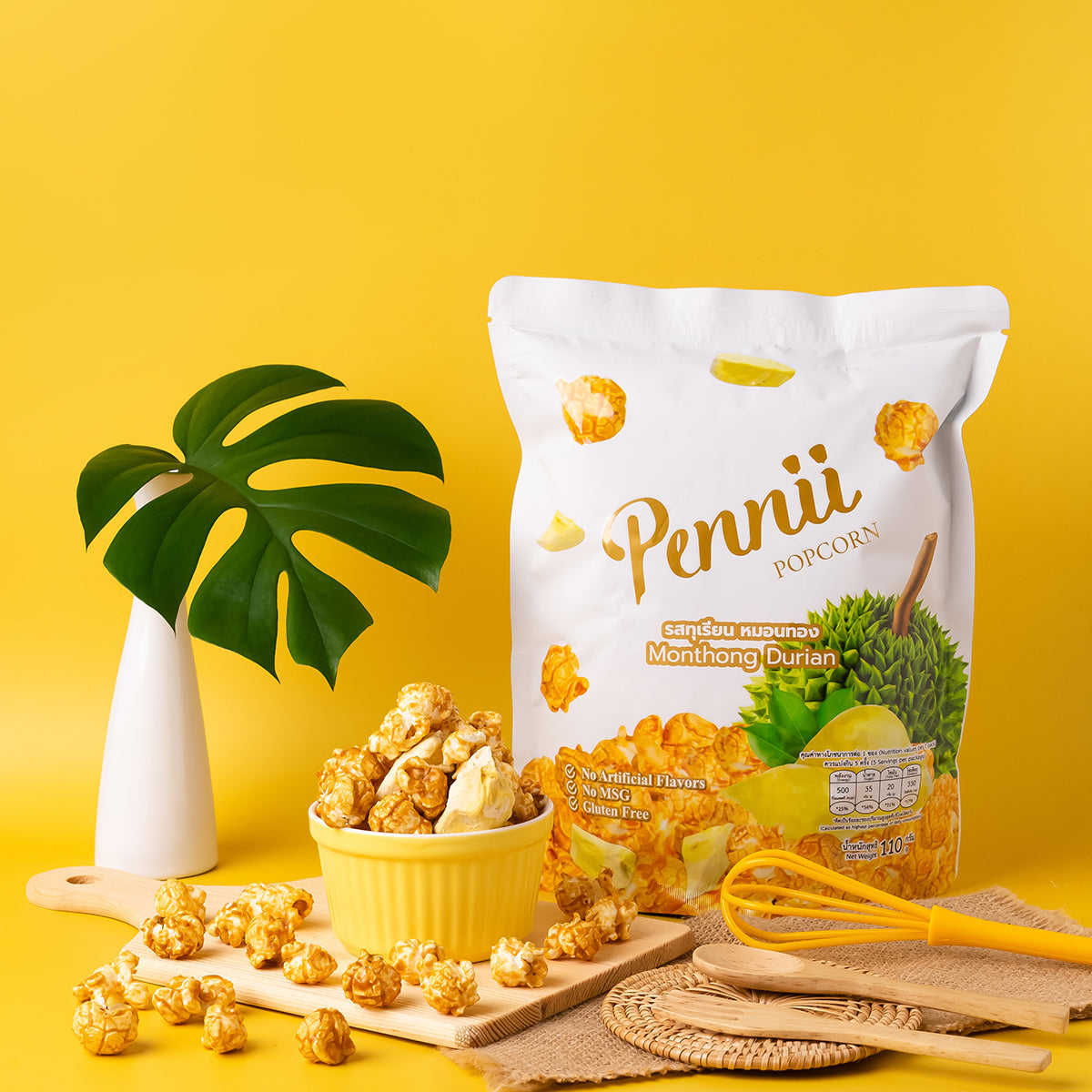 PENNII Premium Monthong Durian Popcorn  (110g)