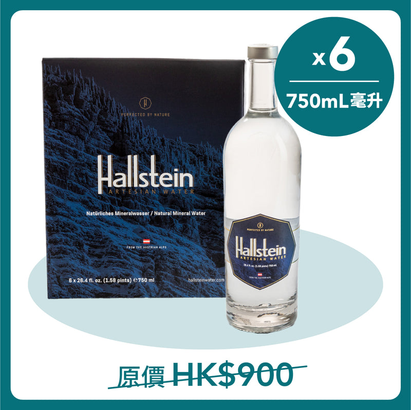 HALLSTEIN Austrian Artesian Water [Case]  (6 x 750mL)