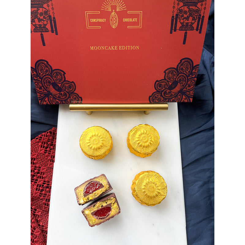 CONSPIRACY 杜拜開心果朱古力覆盆子月餅 (4pcs)