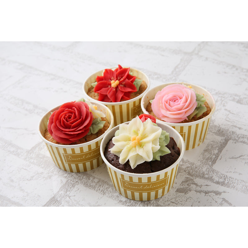 FLOWERPICNIC Christmas Flower Cupcake Box (4 x 115g)