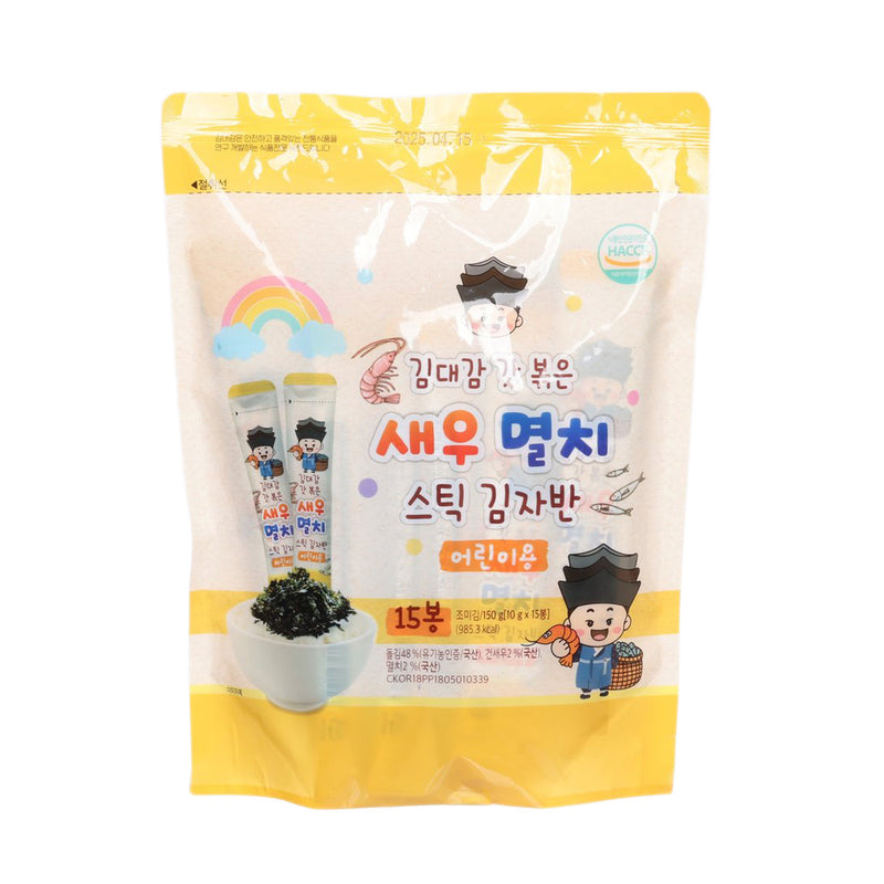 KIMDAEGAM Seaweed Flake Stick for Kids (Shrimp & Anchovy)  (150g)