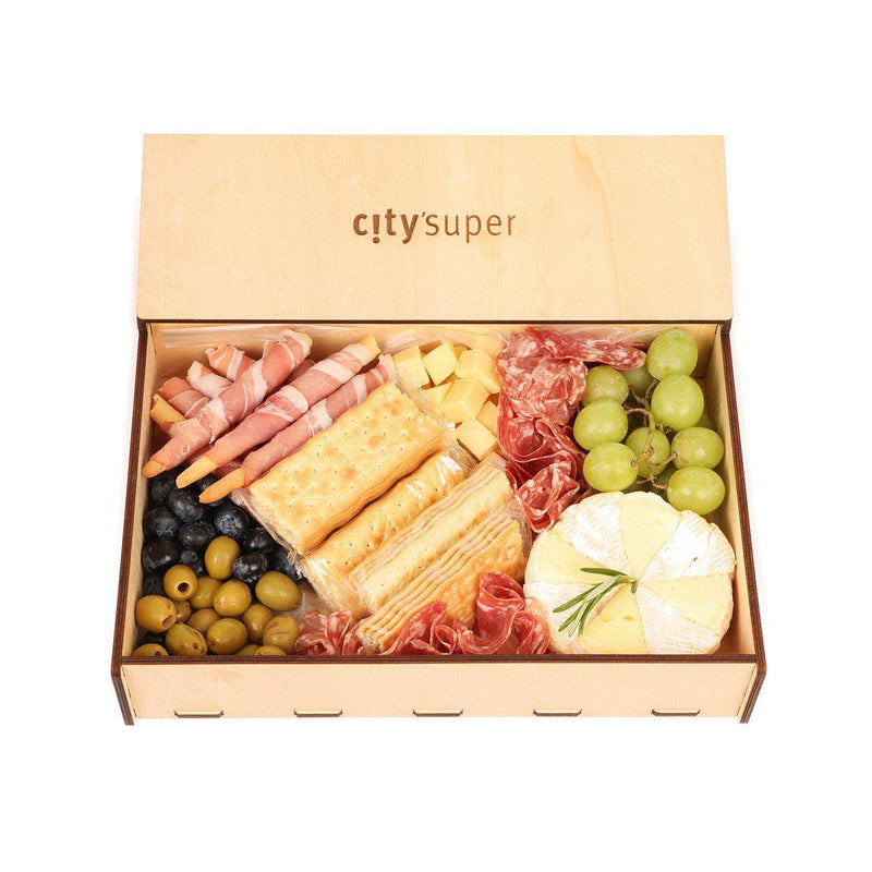 Cheese & Deli Platter in Wooden Box  (1pack)