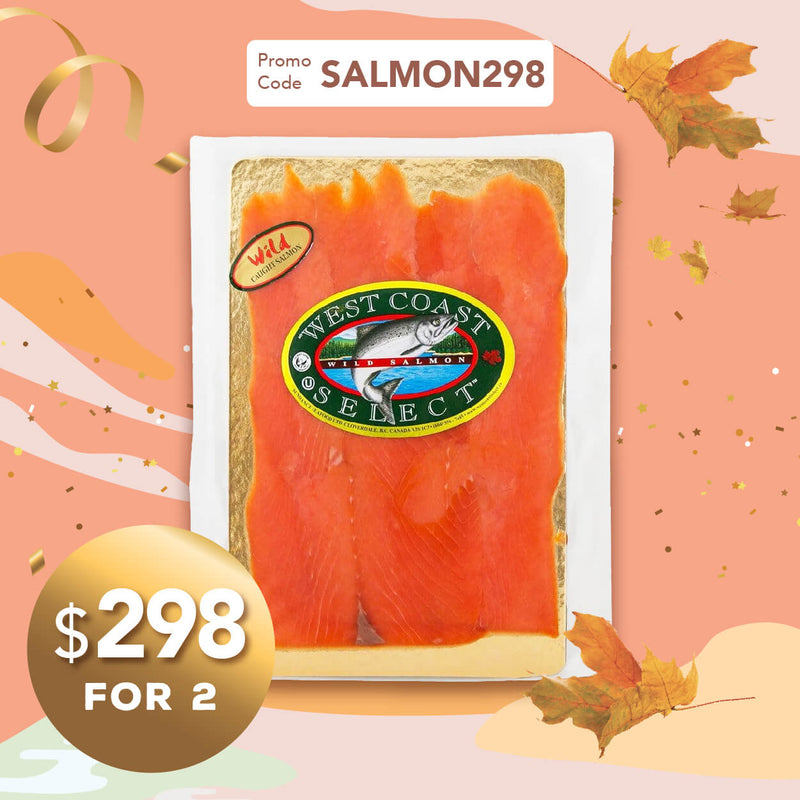 WEST COAST Smoked Sockeye Salmon - Wild Caught [Previously Frozen]  (200g)