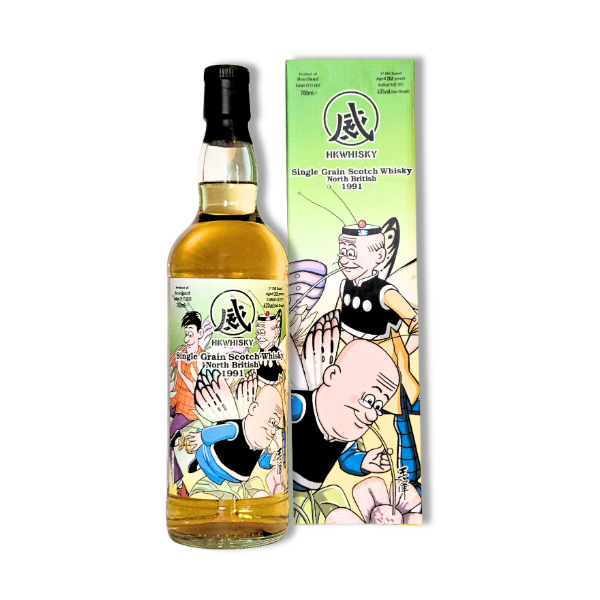 HONG KONG WHISKY Old Master Q Series North British 1991 31 YO Single Grain 1St Fill Barrel  (700mL)
