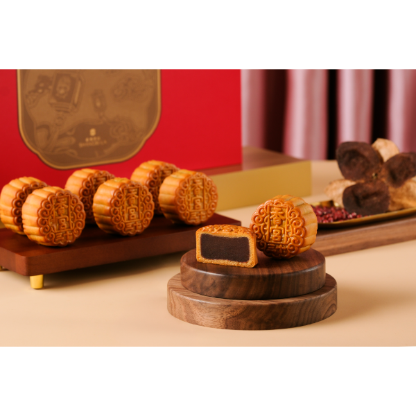 Shang Palace 30-year Aged Mandarin Peel and Red Bean Paste Mooncakes (8pcs) Voucher (1pc)