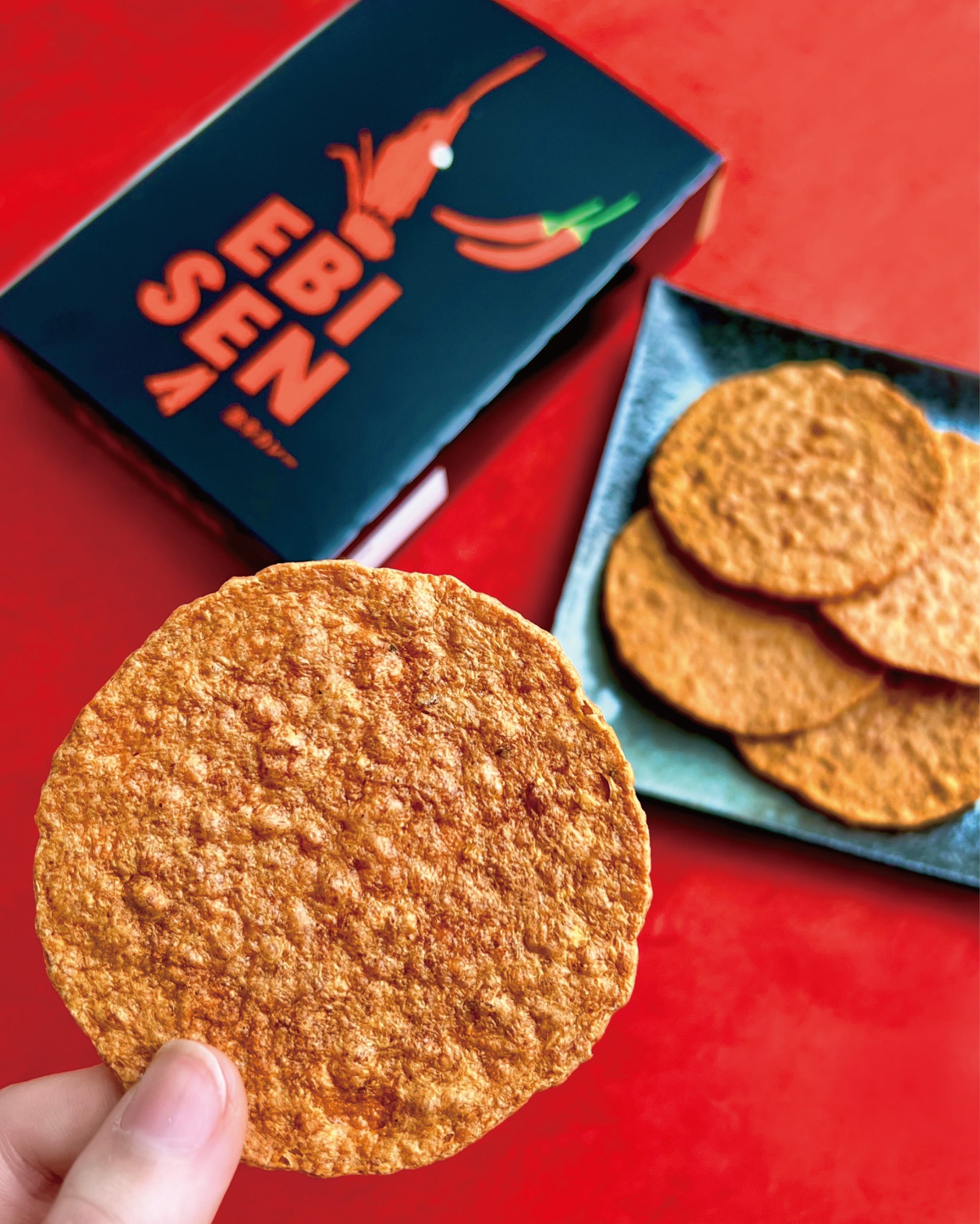 KEISHINDO Extra Spicy Curry Shrimp Cracker  (6pcs)