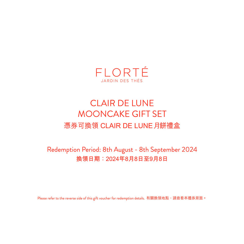 FLORTE Clair de Lune Mooncake Gift Set Voucher (4pcs & 1 tea)