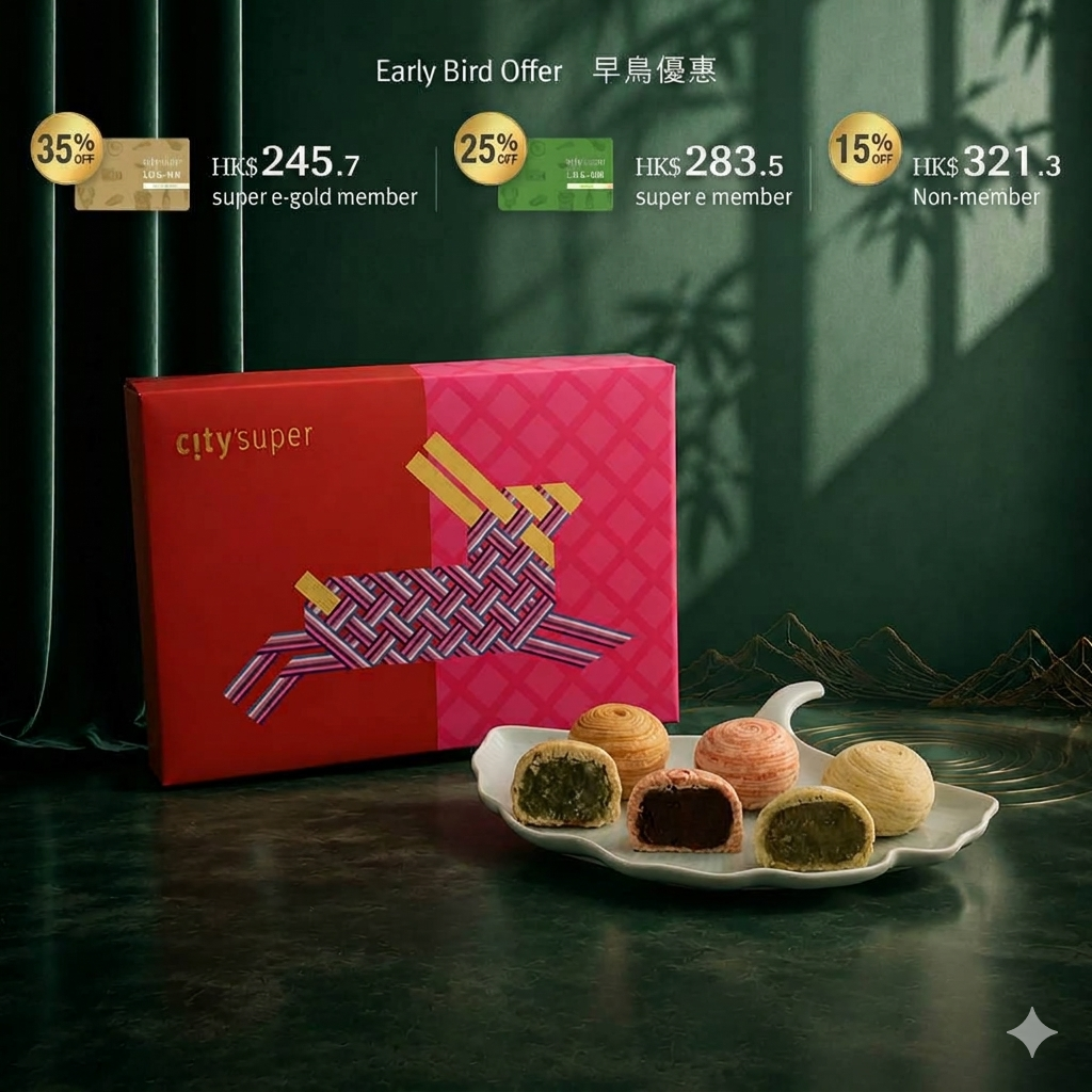 CITYSUPER Pastry Mooncakes Gift Box (6pcs)