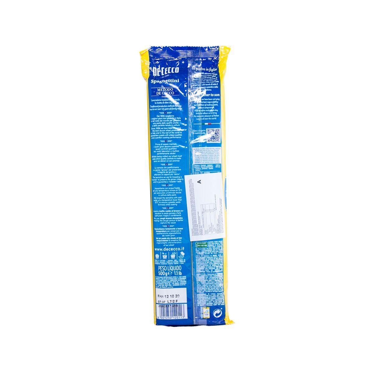 DE CECCO #11 Spaghettini  (500g)