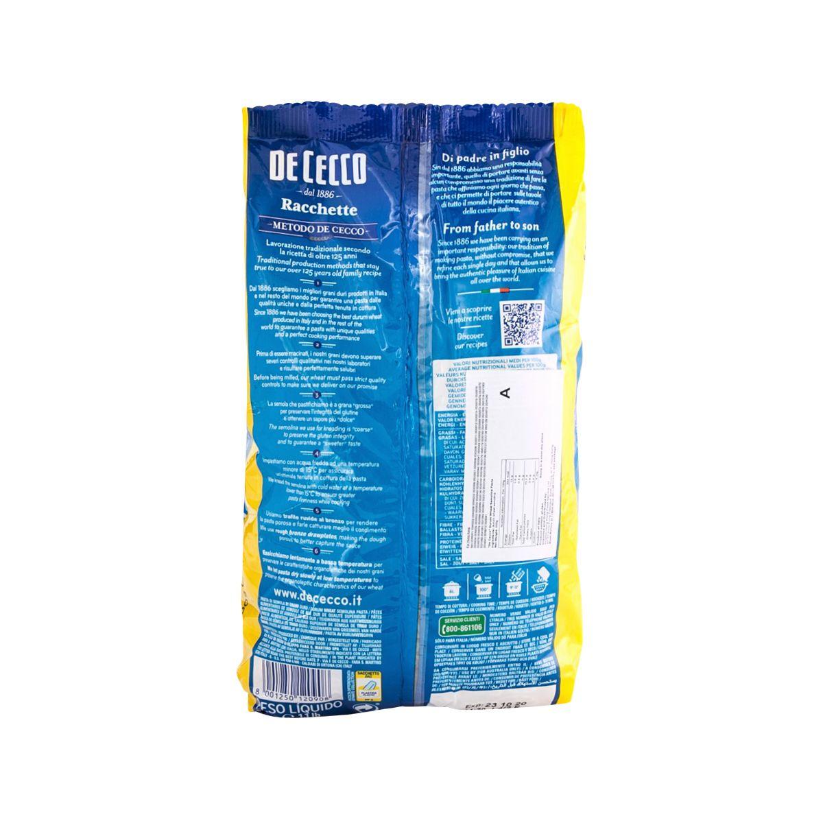 DE CECCO #90 Racchette Pasta  (500g)