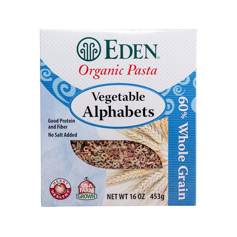 EDEN Organic Pasta - Vegetable Alphabets  (453g)