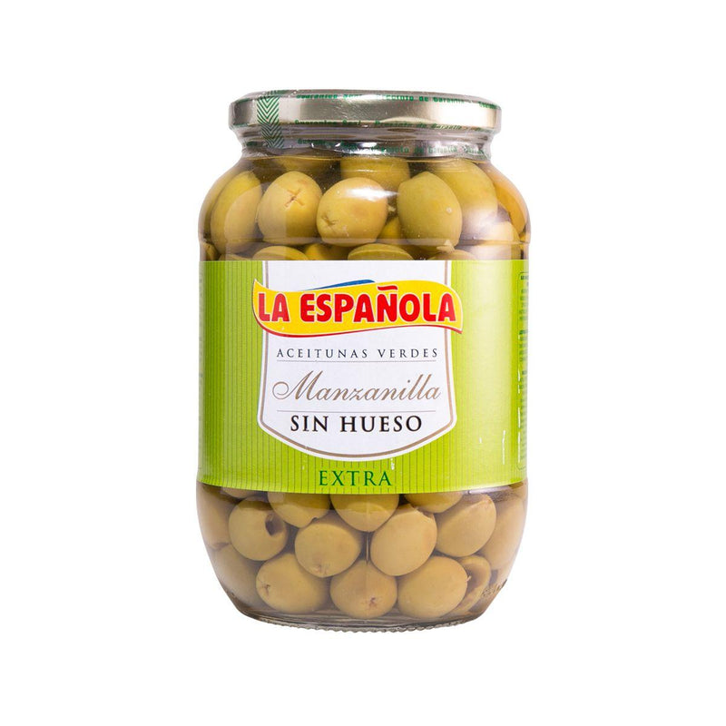 LA ESPANOLA Spanish Pitted Green Olives Manzanilla  (815g)