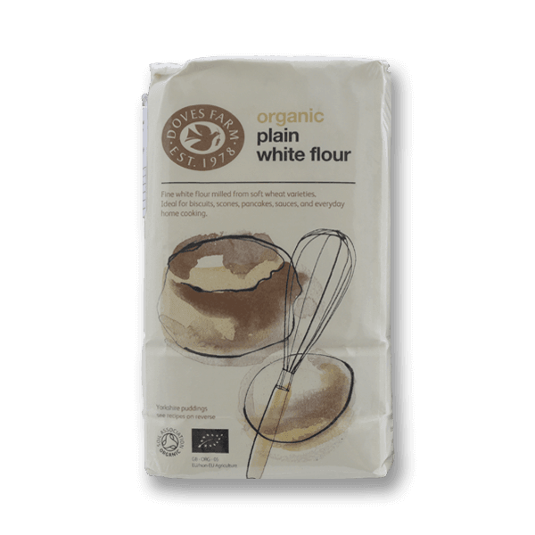 DOVES FARM Organic Plain White Flour  (1kg)