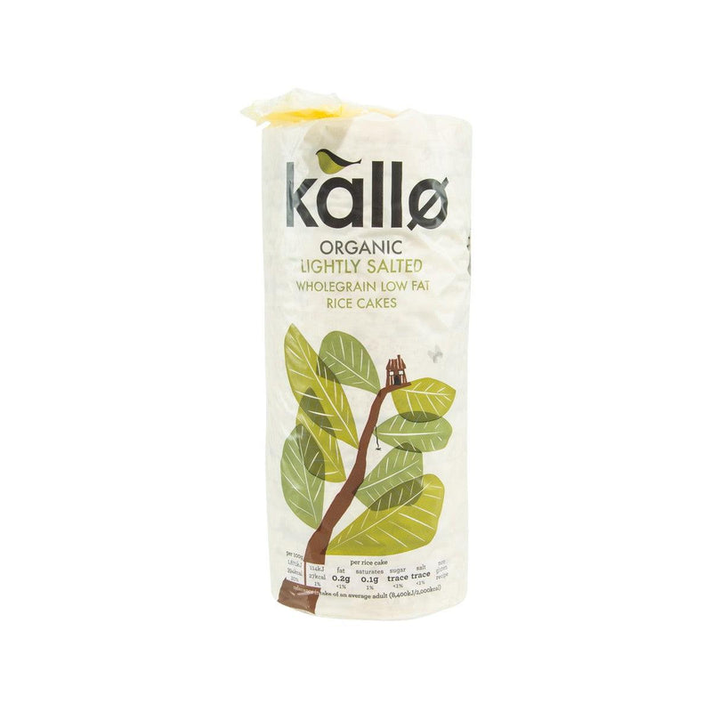 KALLO Organic Lightly Salted Wholegrain Low Fat Rice Cakes  (130g)
