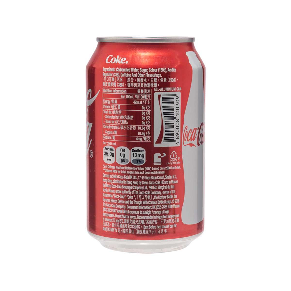 可口可樂 可樂 - 香港 [罐裝]  (330mL)