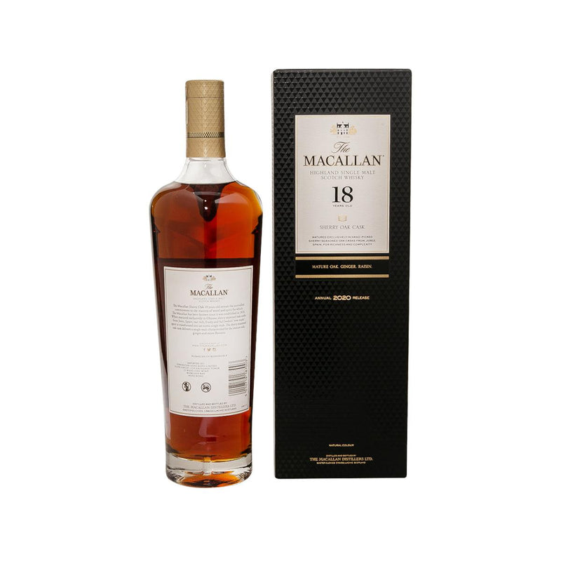 MACALLAN 18 Years Od Sherry Oak Single Malt Whisky 700mL (700mL)