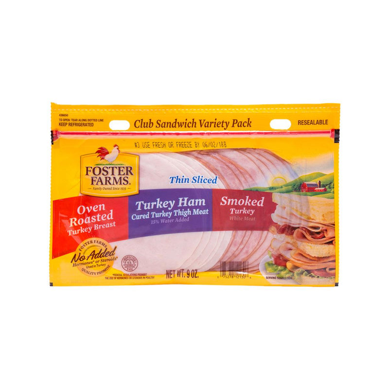 FOSTER FARMS Club Sandwich Variety Pack - Turkey  (9oz)