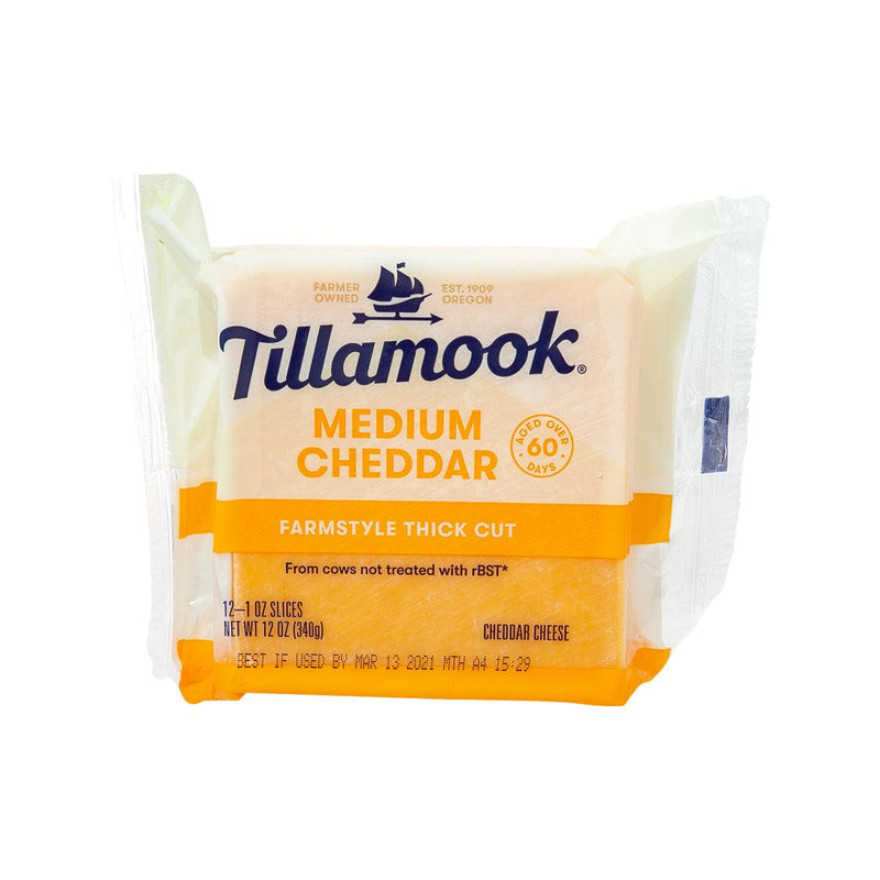 TILLAMOOK Sliced Medium Cheese  (340g) - city&