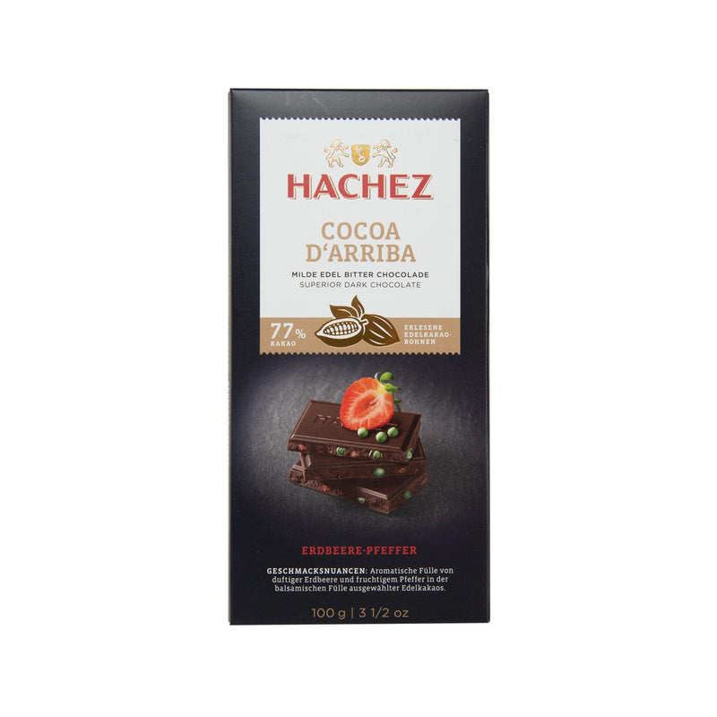 HACHEZ Superior Dark Chocolate - Strawberry-Pepper  (100g)