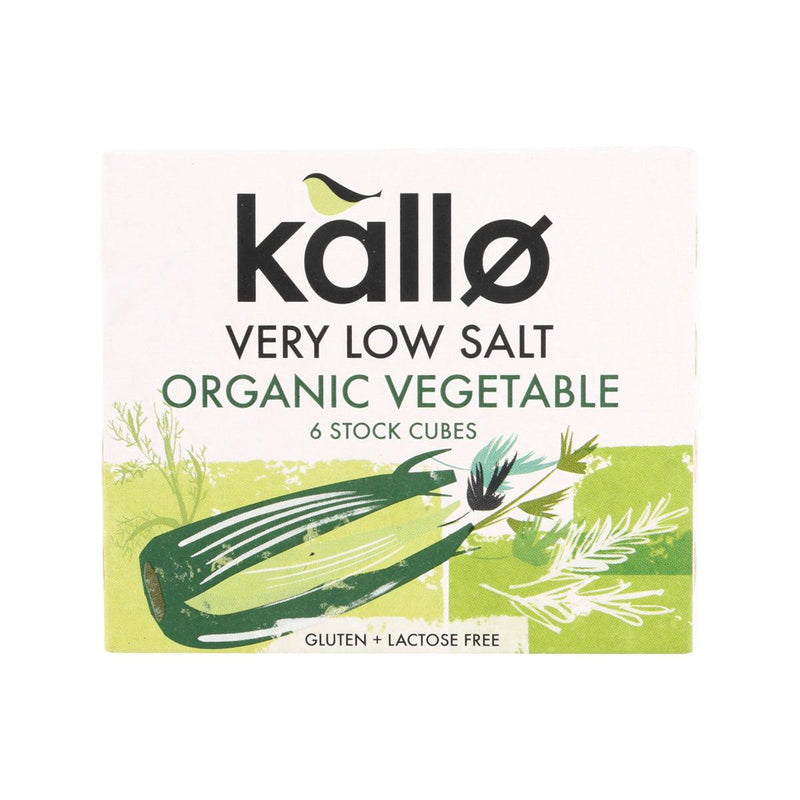 KALLO Organic Very Low Salt Vegetable Stock Cubes  (6pcs)