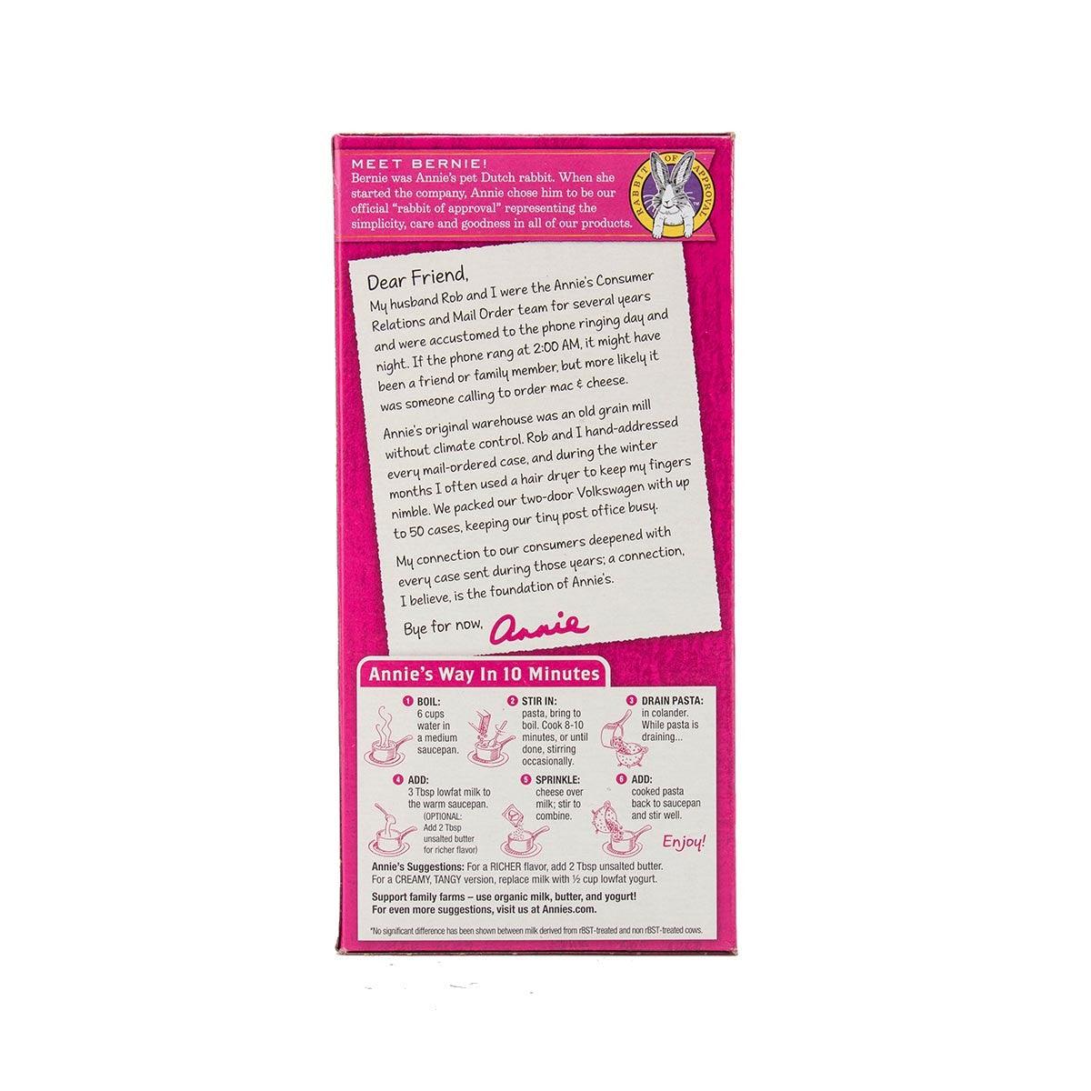 ANNIE'S NATURALS Bunny Macaroni Pasta with Yummy Cheese  (170g)