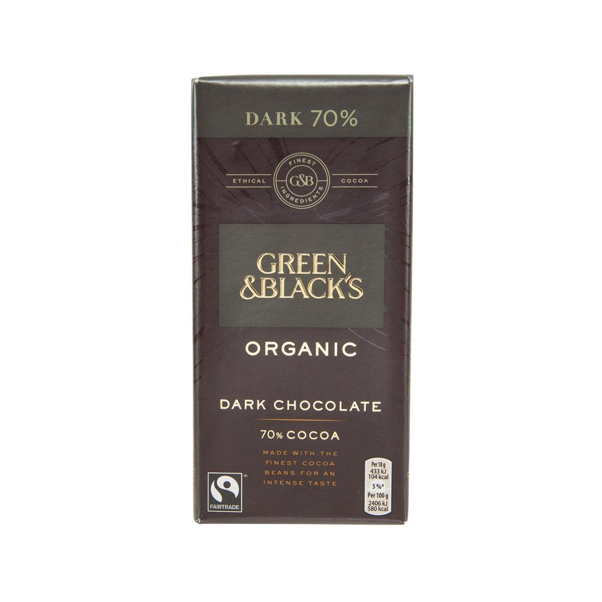 GREEN & BLACK'S Organic Dark Chocolate Bar - 70% Cocoa  (90g)