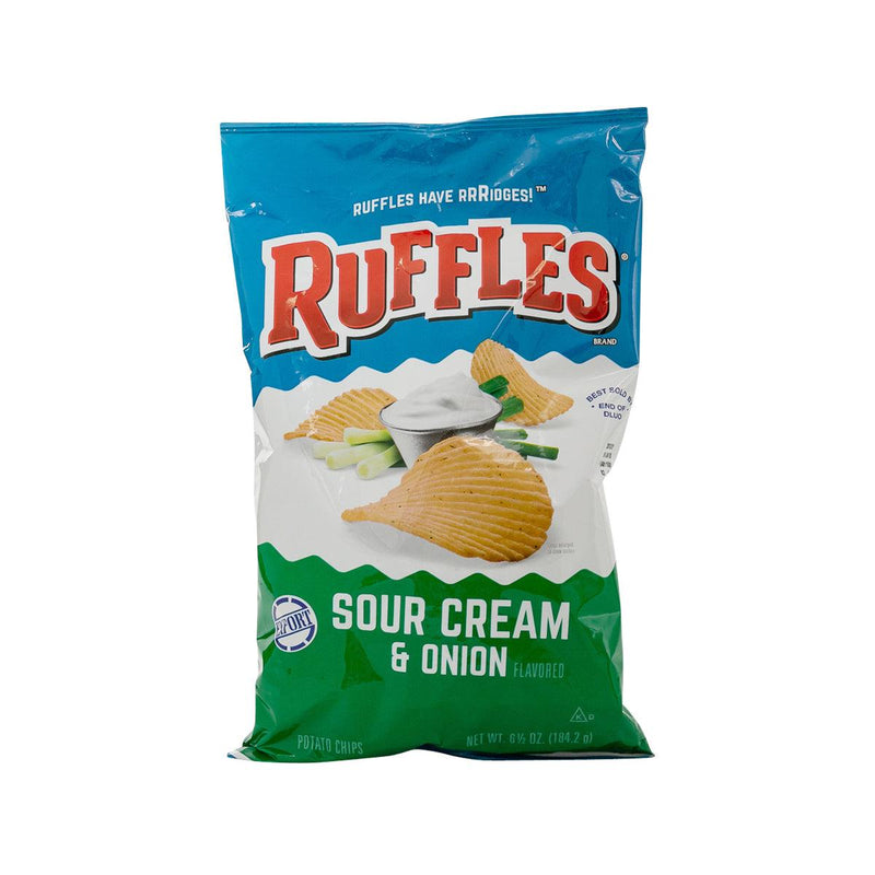 RUFFLES Potato Chips - Sour Cream & Onion Flavored  (180g)