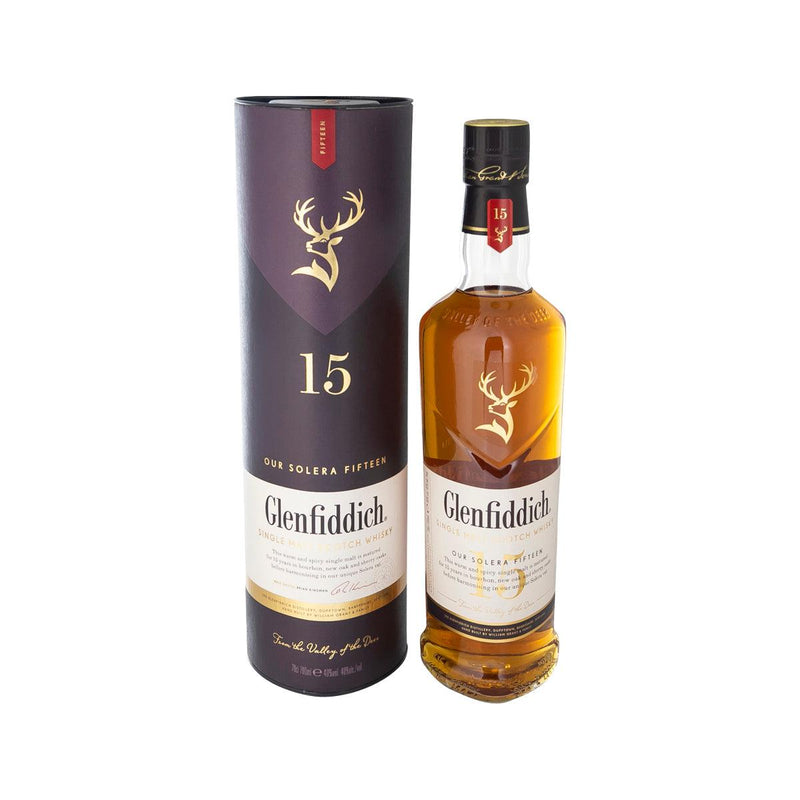 GLENFIDDICH 15 YO SINGLE MALT + Glass 700mL (700mL)