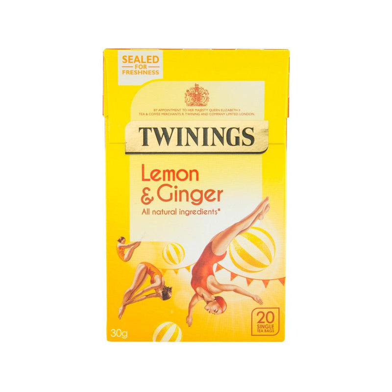 TWININGS Lemon & Ginger Tea Bags  (30g) - city&