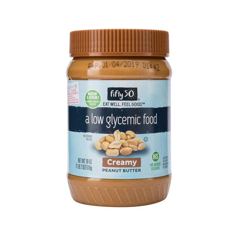 FIFTY 50 Low Glycemic Peanut Butter - Creamy  (510g)