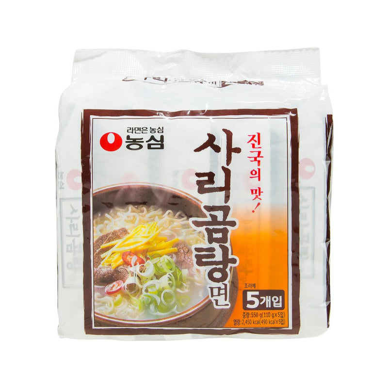 NONG SHIM Beef Bone Soup Noodle (Sarigomtangmyun)  (5 x 110g)