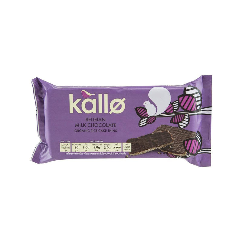 KALLO 有機比利時牛奶朱古力米餅  (90g)