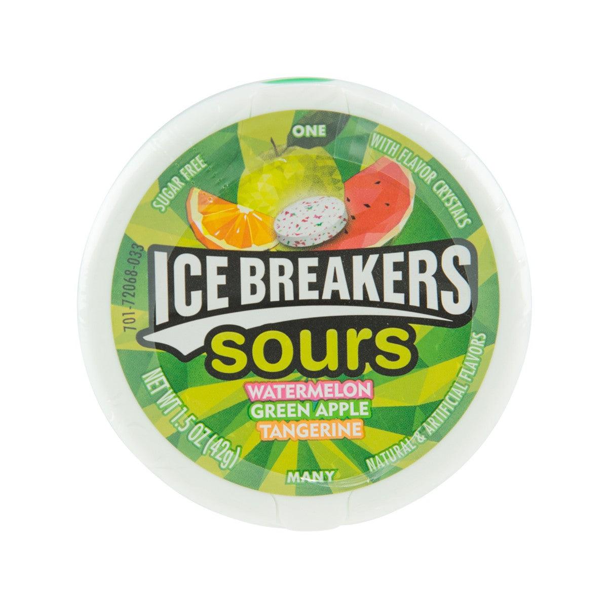 ICE BREAKERS Sours Candy - Green Apple, Watermelon, Tangerine Flavor ...