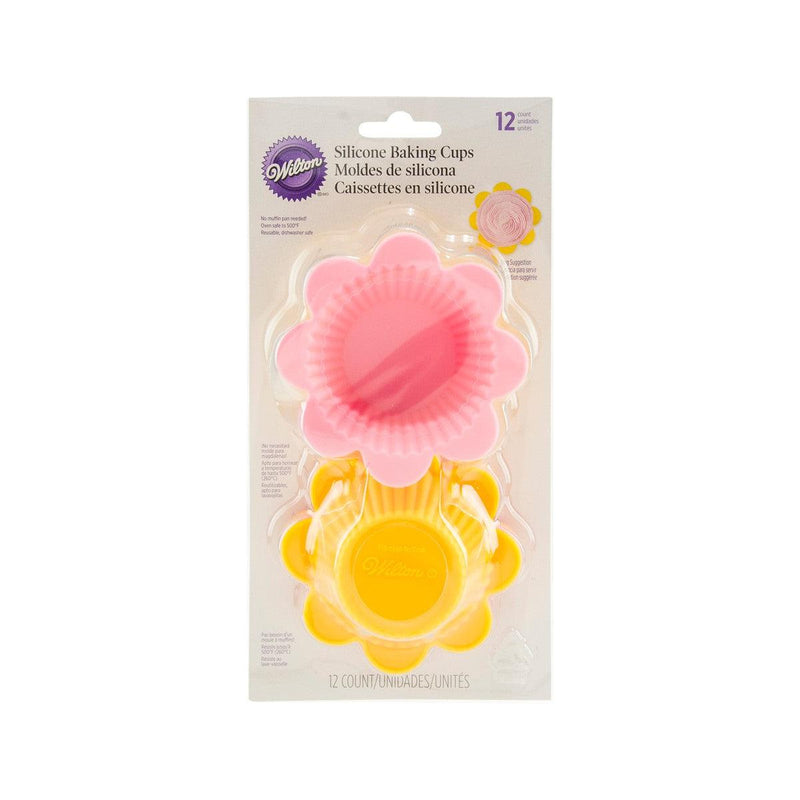 WILTON Flower Silicone Baking Cups  (12pcs) - city&