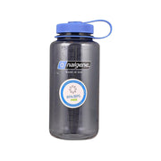 NALGENE Sustain Tritan Wide Mouth Water Bottle 32oz with Loop-Top Closure - Gray/Blue