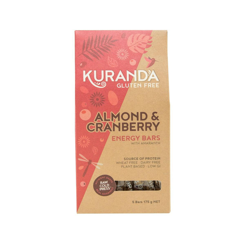 KURANDA Energy Bars with Amaranth - Almond & Cranberry  (175g)