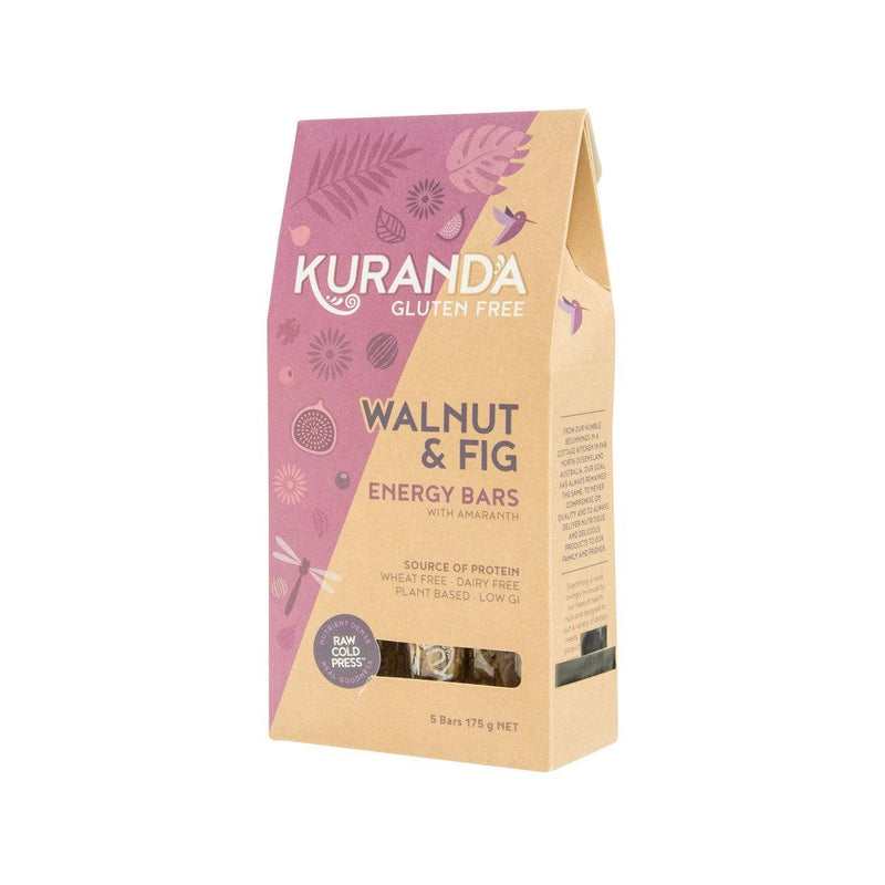 KURANDA Walnut & Fig Energy Bars with Amaranth  (175g)