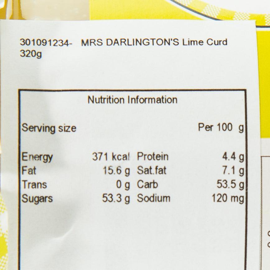 MRS DARLINGTON'S Lime Curd  (320g)