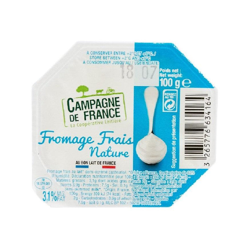 MAITRES LAITIERS Campagne de France Fromage Frais - 3.1% Fat  (100g)