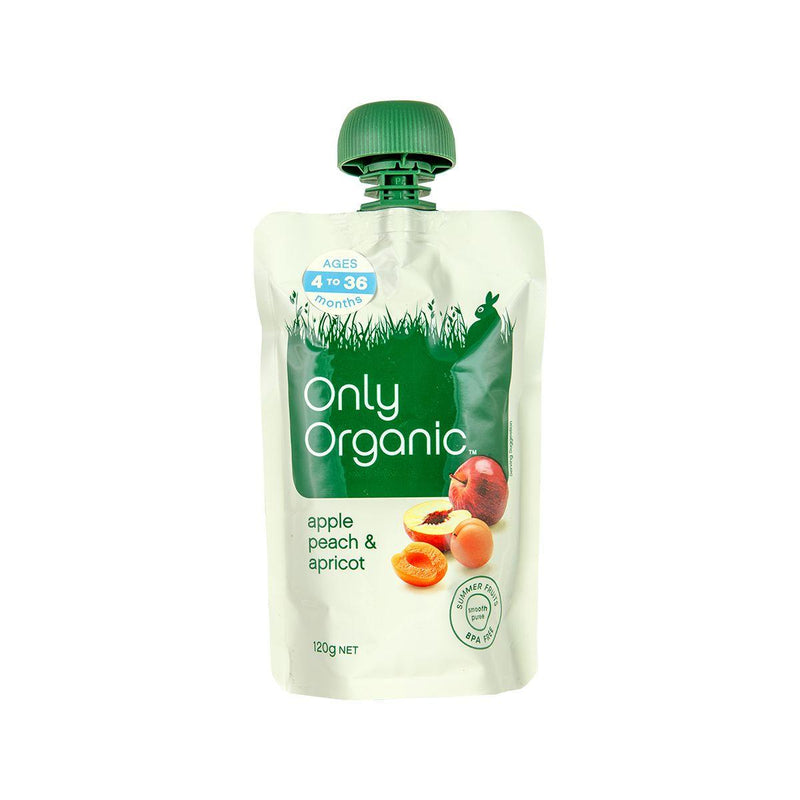 ONLY ORGANIC Organic Apple, Peach & Apricot  (120g)