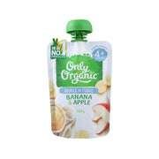 ONLY ORGANIC Organic Banana & Apple Puree  (120g)